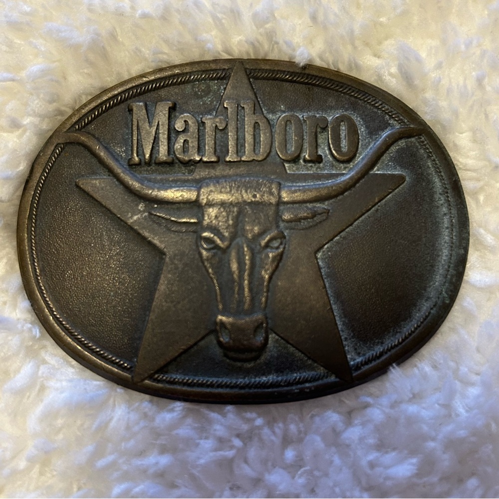Marlboro 1987 All Brass Belt Buckle
